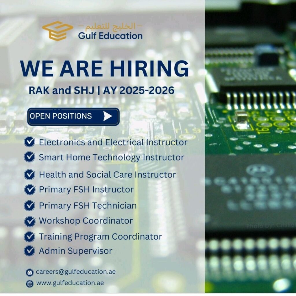 Gulf Education Careers in Ras Al Khaimah & Sharjah 2025: Dates, Venues, and Key Details