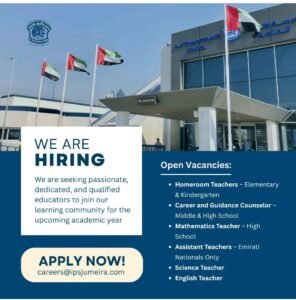Al Ittihad Private School Jumeira Careers For Teachers 2025: Dates, Venues, and Key Details
