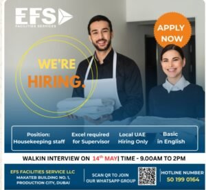 EFS Staffing Walk in Interview in Dubai 2025: Dates, Venues, and Key Details
