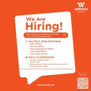 Whizmo Walk in Interview in Dubai 2025: Dates, Venues, and Key Details