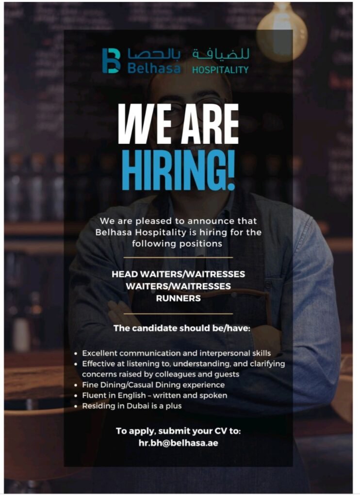 Belhasa Hospitality Careers 2025 Multiple Job Vacancies 2025: Dates, Venues, and Key Details 2 Belhasa Hospitality Careers 2025 Multiple Job Vacancies 2025: Dates, Venues, and Key Details