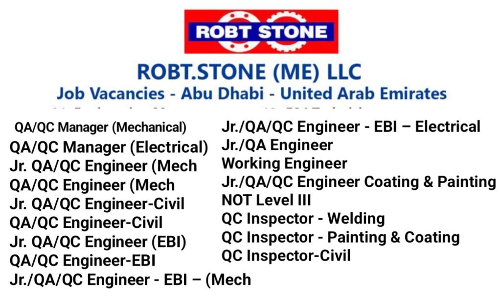 ROBT STONE (ME) LLC Job Vacancies - Abu Dhabi -United Arab Emirates 2025: Dates, Venues, and Key Details