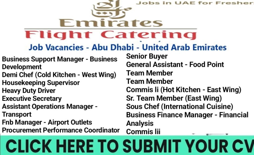 Emirates Flight Catering Careers In Dubai 2025: Dates, Venues, and Key Details