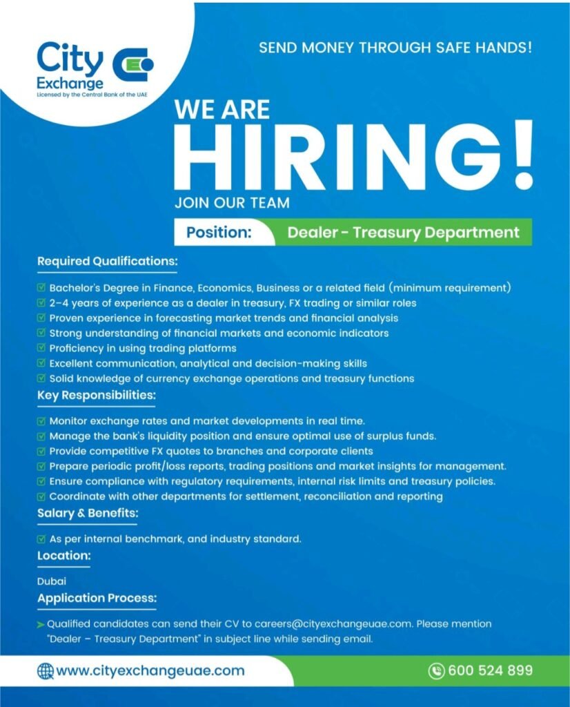 City Exchange Careers Jobs Vacancies In Dubai