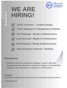 Al Turath Engineering Consultants Careers 2025: Dates, Venues, and Key Details