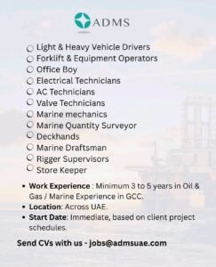 ADMS Careers – Abu Dhabi Manpower Supply Company