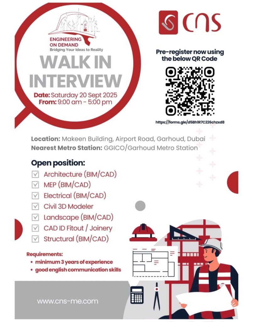 CNS Middle East Walk-In Interview on September 20, 2025