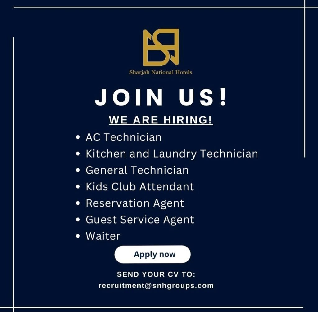 Sharjah National Hotels Jobs In UAE 2025: Dates, Venues, and Key Details