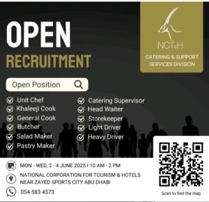 NCTH Catering Jobs & Walk in Interview in Abu Dhabi 2025