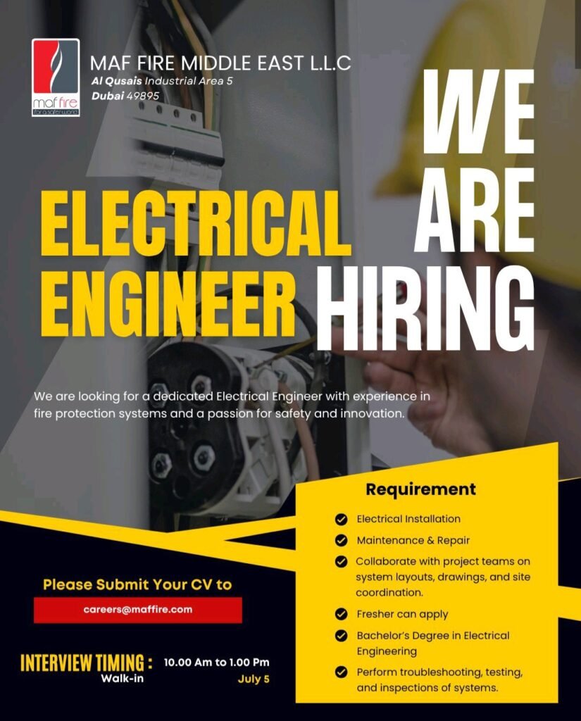 MAF Fire Middle East Walk in Interview in Dubai 2025: Dates, Venues, and Key Details