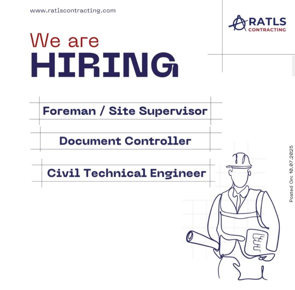 Land Your Dream Construction Job in the UAE: RATLS CONTRACTING Urgently Hiring!
