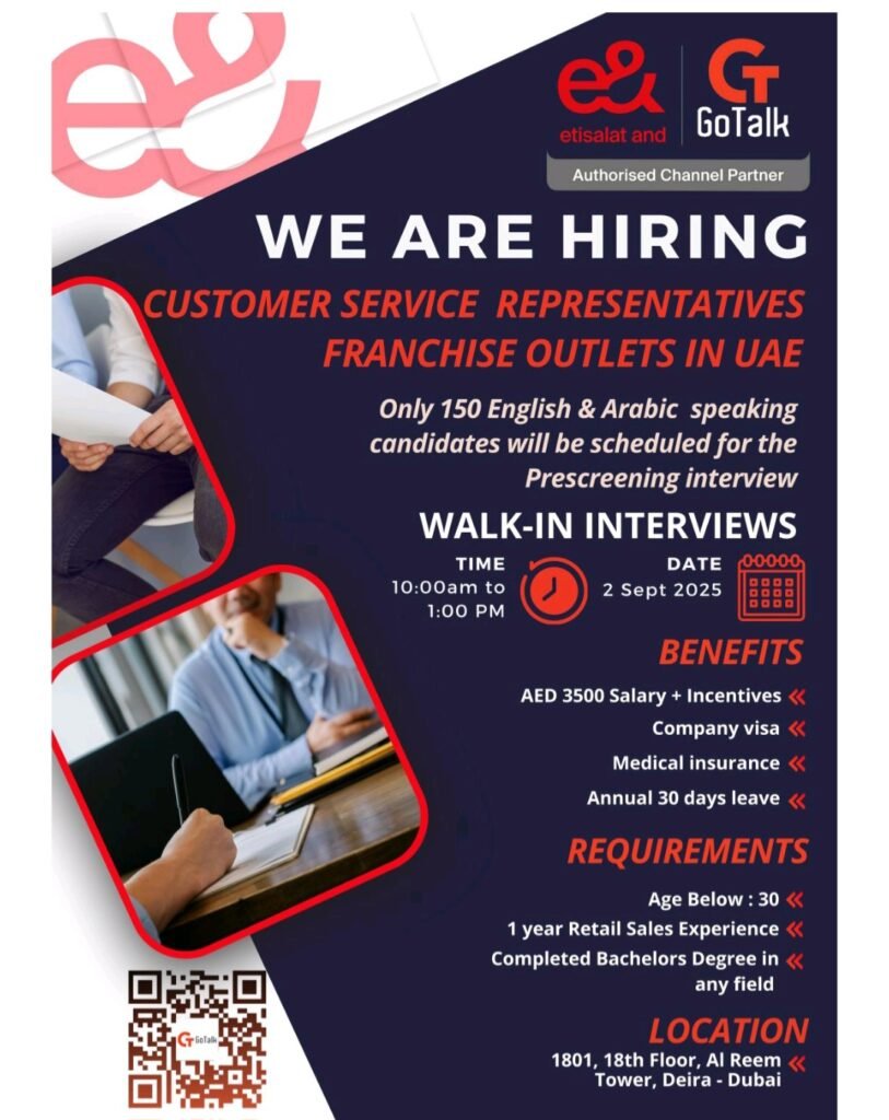 Customer Service Job in Dubai: GoTalk Hiring Now 2025