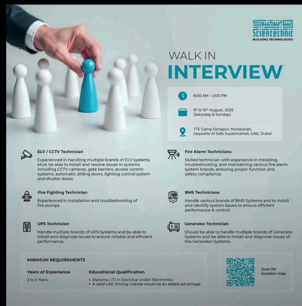 Scientethic Building Technologies conducting a walk-in interview in Dubai 2025 1 Scientethic Building Technologies conducting a walk-in interview in Dubai 2025