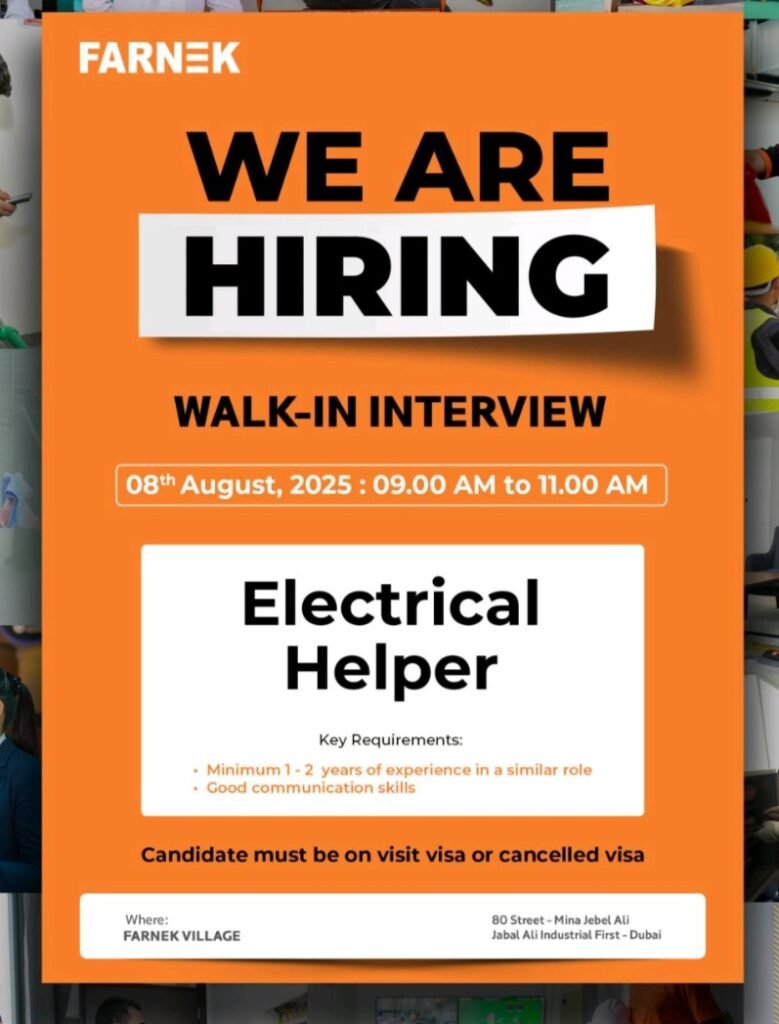 Farnek's Walk-In Interviews in Dubai 2025