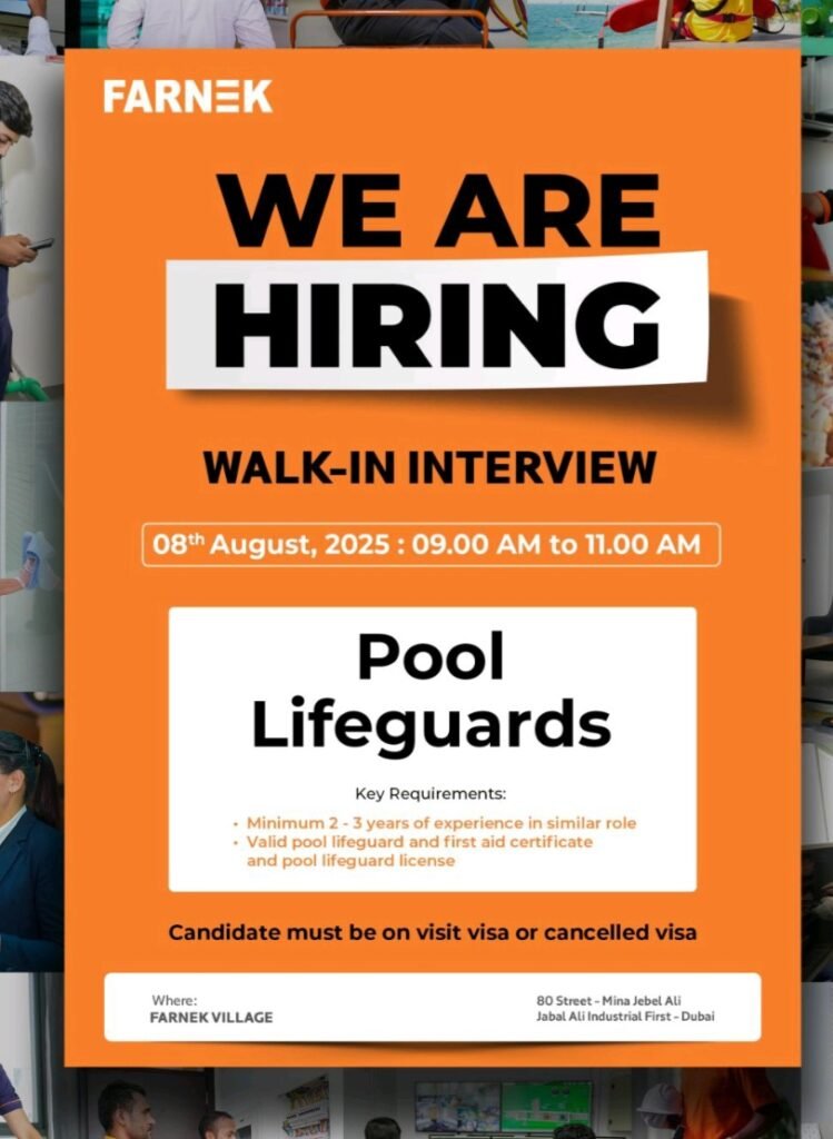 Farnek's Walk-In Interviews in Dubai 2025