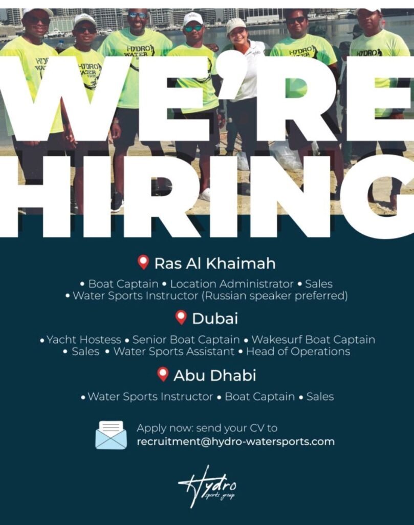 Exciting Career Opportunities Await at Hydro Sports Group Across the UAE 2025