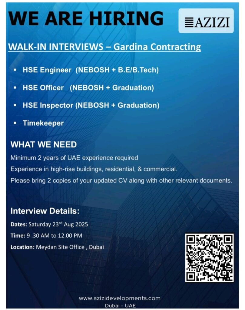 Land Your Next Role in Dubai: Gardina Contracting Walk-In Interviews 2025