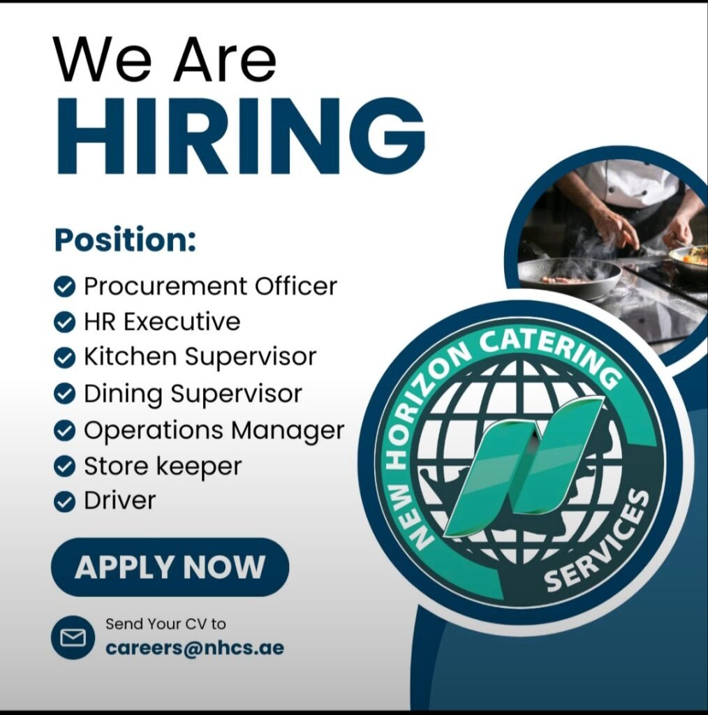 New Horizon Catering is Hiring in the UAE: Apply for Multiple Roles Now 2025