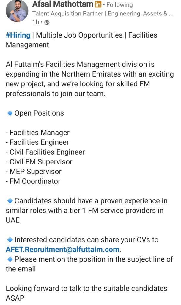 Join a Premier Team: Facilities Management Jobs with Al Futtaim 2025 1 Al Futtaim Group