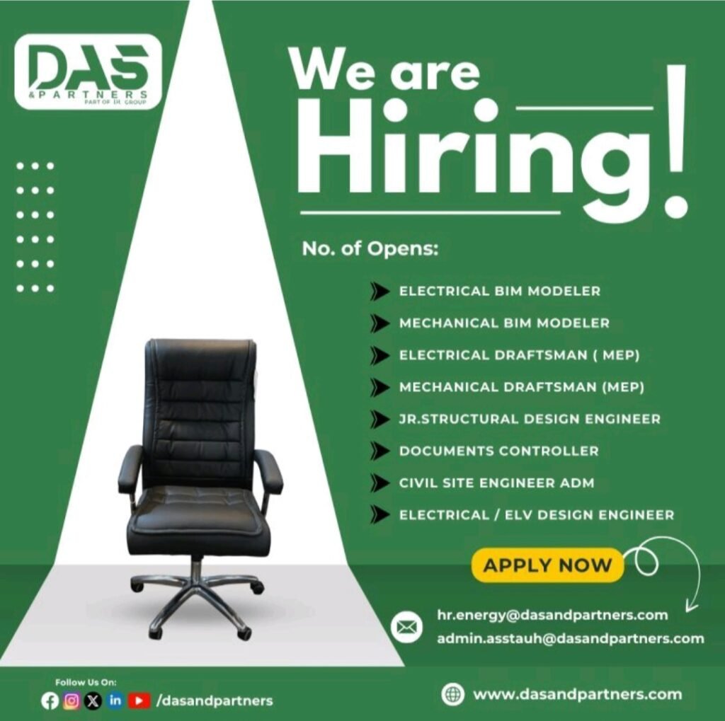 DAS & Partners Careers: Explore Current Job Openings in MEP and Engineering