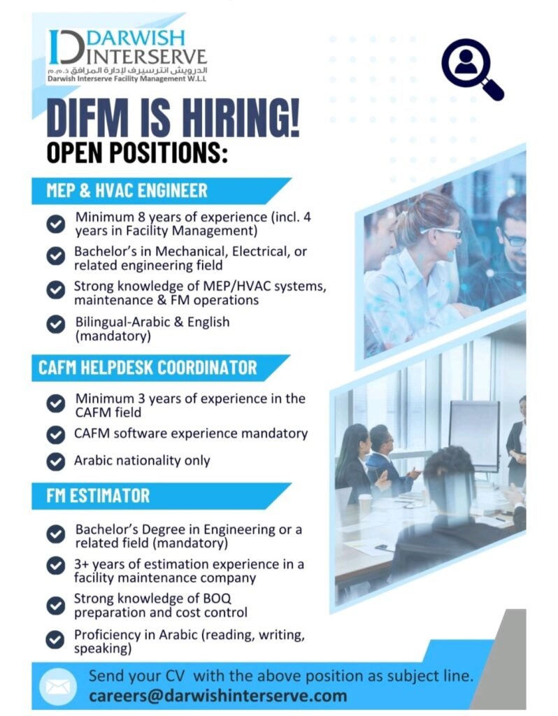 Darwish Interserve (DIFM) Walk-in Interview 2025: Your Gateway to a Technician Career in Qatar