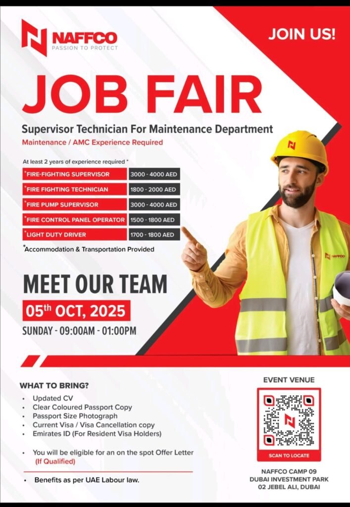 Your Chance to Build a Career with NAFFCO at Their Upcoming Job Fair 1 Your Chance to Build a Career with NAFFCO at Their Upcoming Job Fair