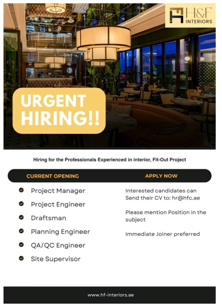 Urgent Hiring at Hills & Fort Construction: Land Your Dream Job in Dubai 1 Urgent Hiring at Hills & Fort Construction: Land Your Dream Job in Dubai