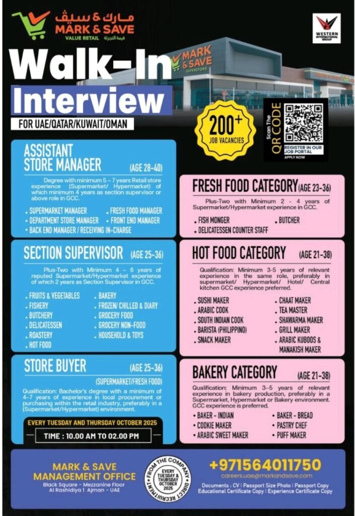 Your Gateway to a Retail Career: Mark & Save Walk-In Interviews in October 2025