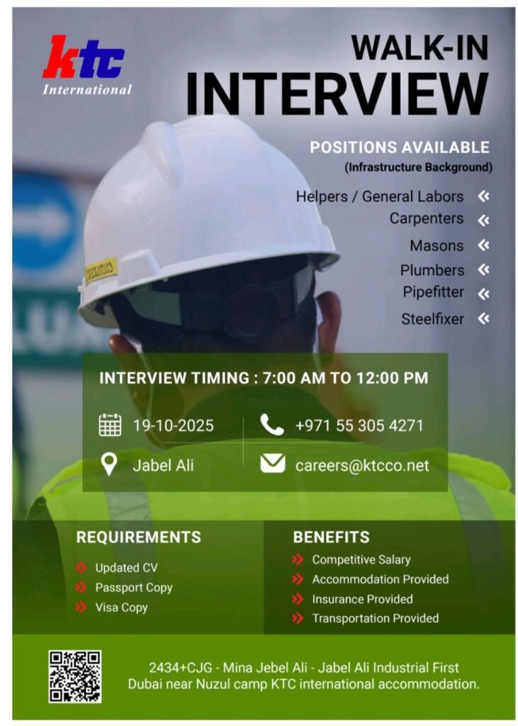 KTC International Hosts Walk-In Interviews in Dubai on October 19, 2025 1 Ktc