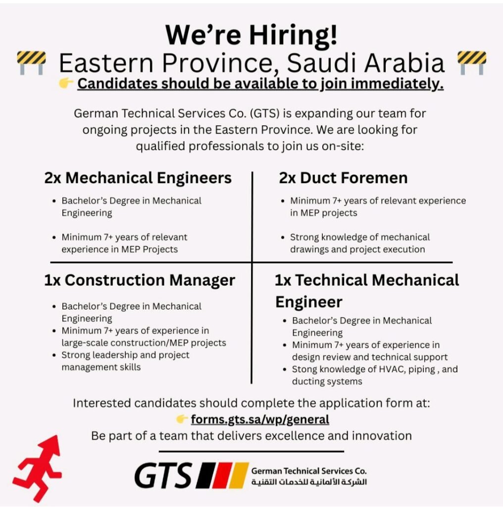 Join GTS: Exciting Career Opportunities in Saudi Arabia's Eastern Province