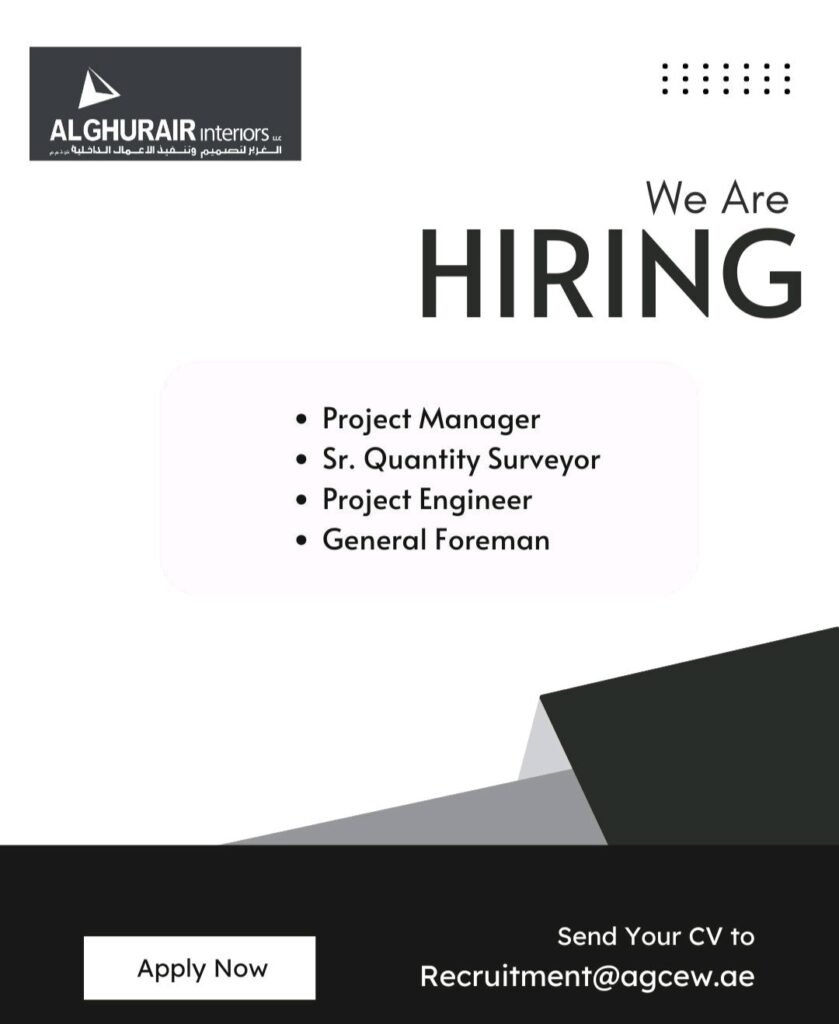 Al Ghurair Interiors LLC is Hiring