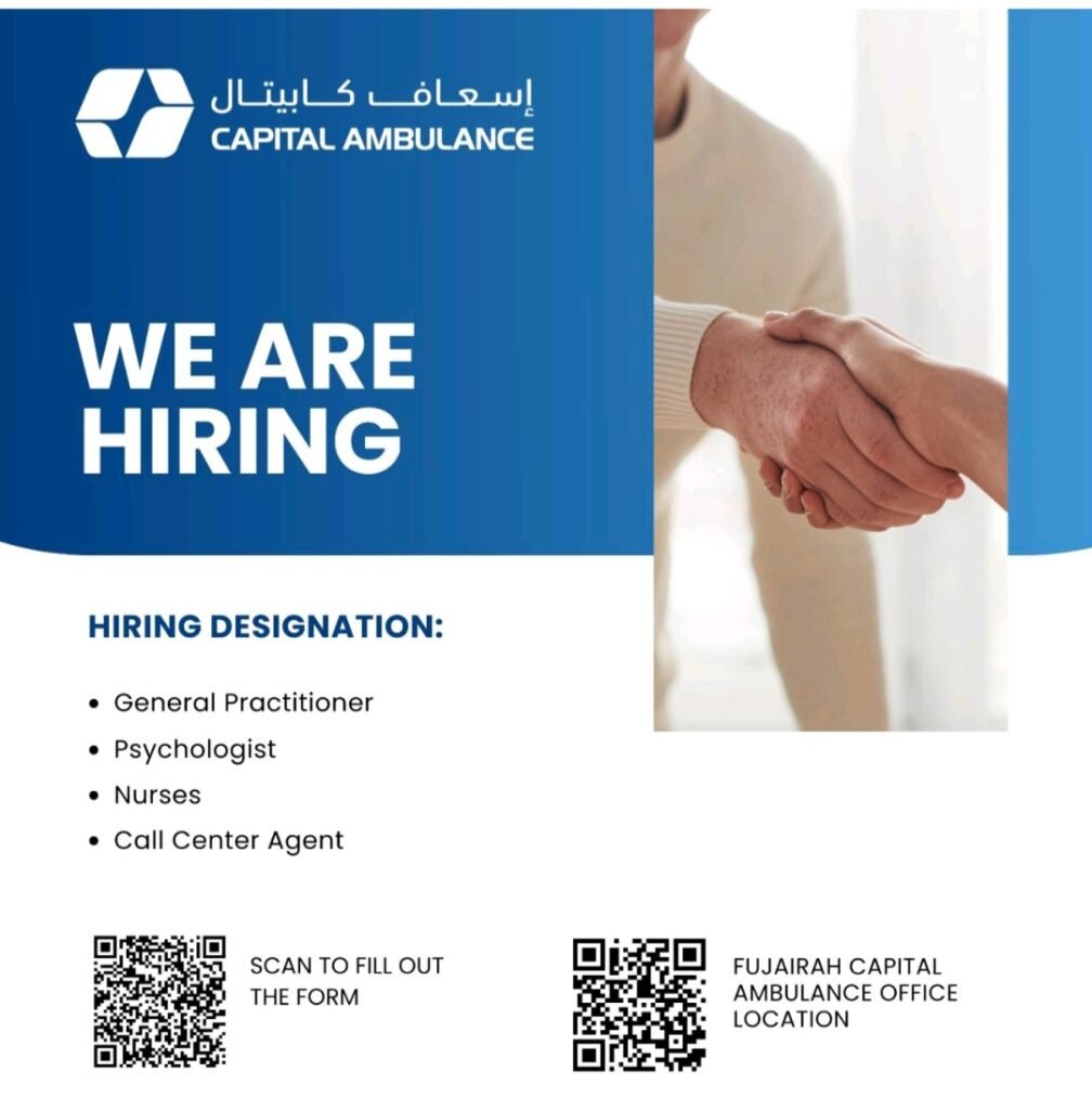 Capital Ambulance UAE is Hiring: Join Their Growing Team in Fujairah 1 Capital Ambulance
