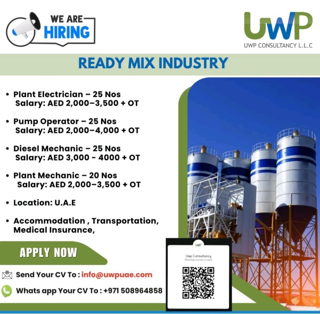 UWP Consultancy LLC: Exciting Job Opportunities in the UAE Ready-Mix Sector