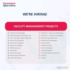 Dussmann Ajlan & Bros Jobs 2026 – Walk-In Interview for Facility Management Projects