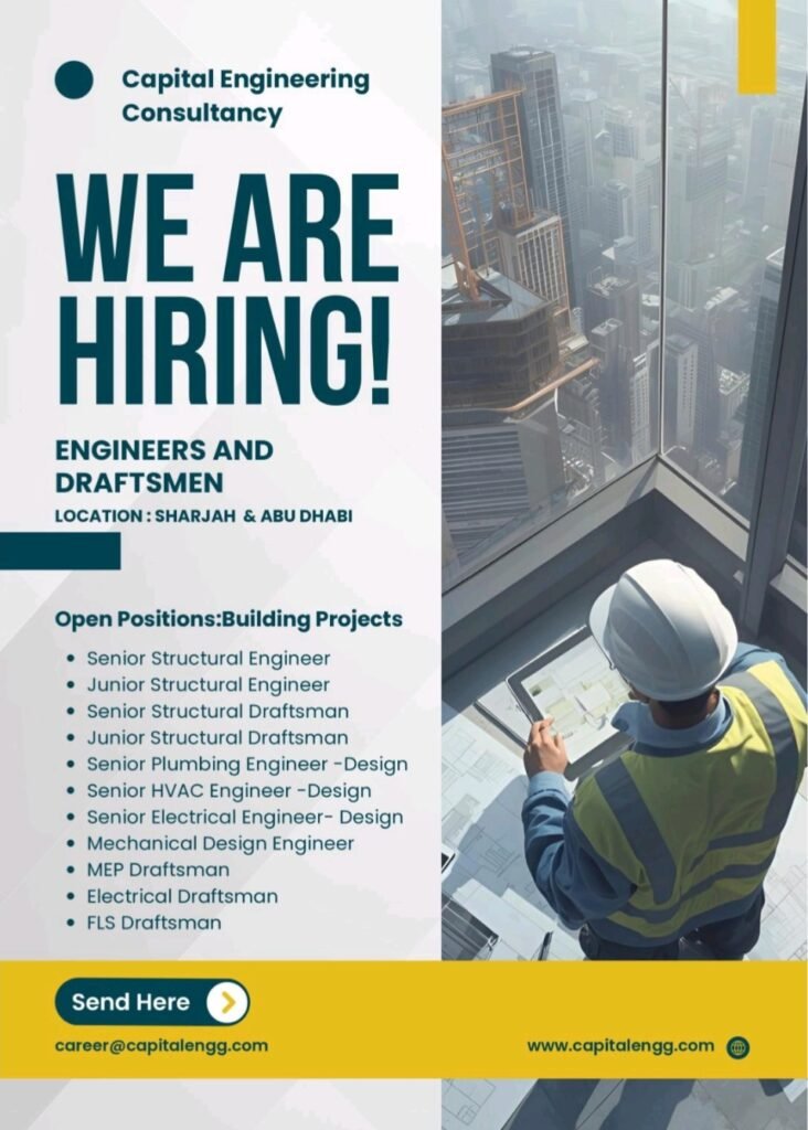 Capital Engineering Consultancy is Hiring! Exciting Careers in Sharjah & Abu Dhabi 1 Capital Engineering Consultancy is Hiring