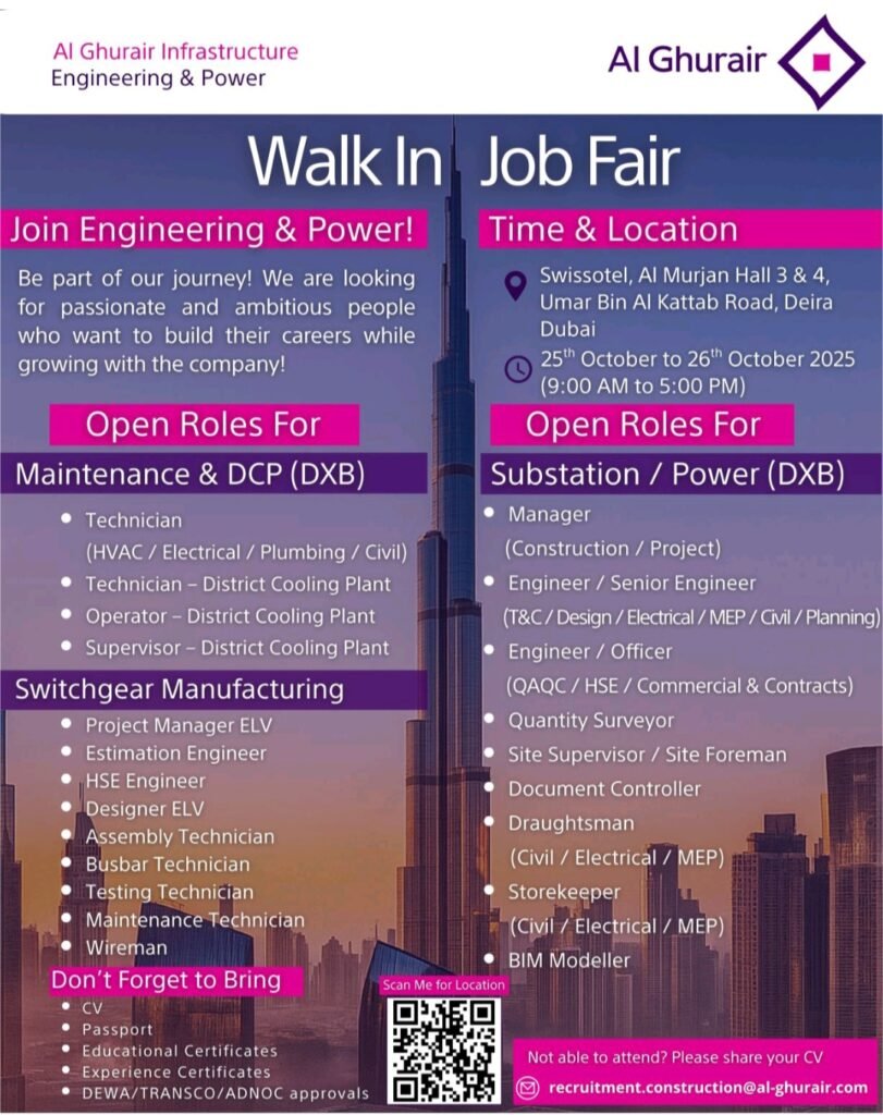 Build Your Engineering Career: Al Ghurair Infrastructure Job Fair in Dubai 2025 1 Build Your Engineering Career: Al Ghurair Infrastructure Job Fair in Dubai 2025