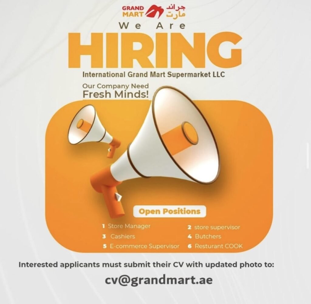International Grand Mart Supermarket is Hiring in Al Ain & Abu Dhabi - Apply Now 2026 1 International Grand Mart Supermarket
