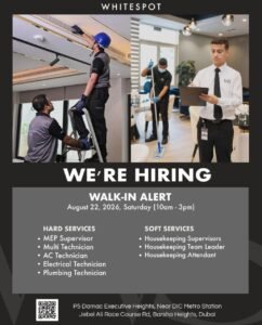 WHITESPOT Jobs 2026 – Walk-In Interview in Dubai