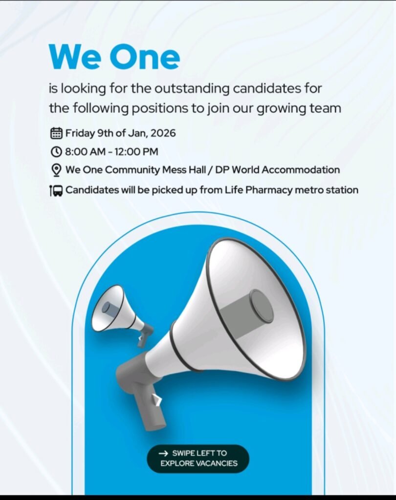 Your Chance to Grow: We One Walk-In Interviews in Dubai This January 2026 1 We One