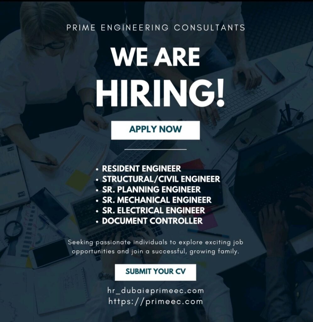 Build Your Career with Prime Engineering Consultants: Exciting Job Opportunities in Dubai 2026 1 Prime Engineering Consultants