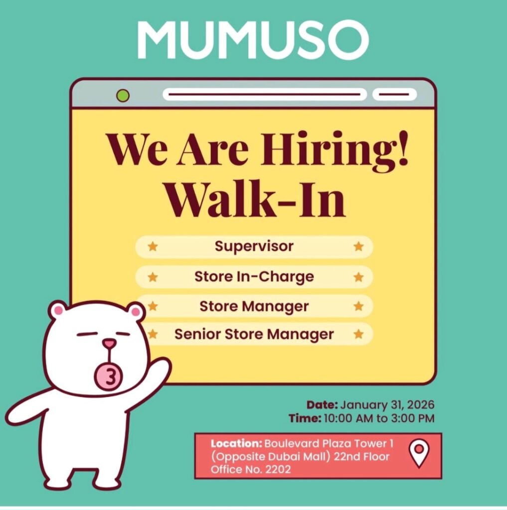 Mumuso UAE Walk-In Interviews: Your Chance to Join a Leading Retail Team 2026 1 Mumuso