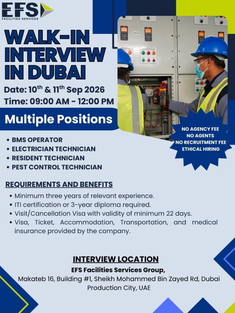 EFS Facilities Services Group Walk-In Interview 2026 – Facilities Jobs in Dubai 1 Efs