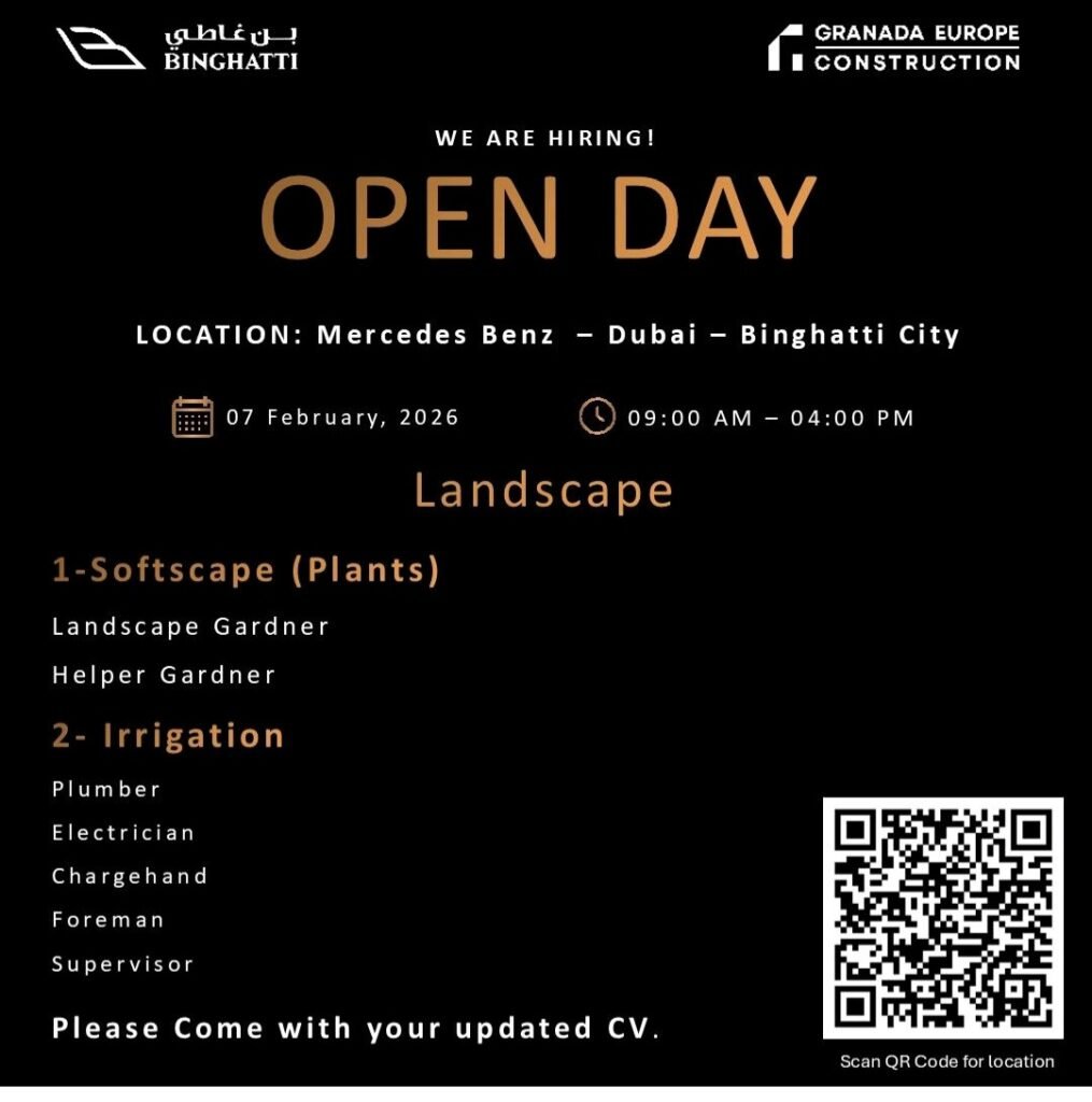 Find Your Dream Landscape Job: Join Binghatti Recruitment Open Day in Dubai 2026 1 Binghatti