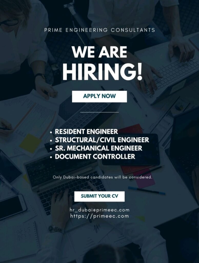 Prime Engineering Consultants is Hiring: Join a Dynamic Team in Dubai 2026 1 Prime Engineering Consultants