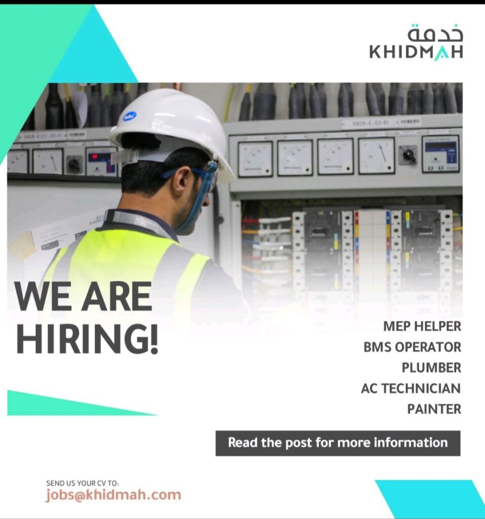 Khidmah Hosts Major Open Day in Dubai: Hiring for Multiple Technical & Skilled Roles 2026 1 Khidmah
