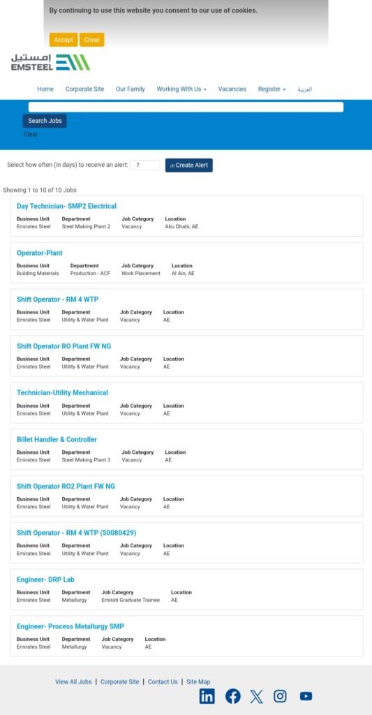 Emirates Steel Careers