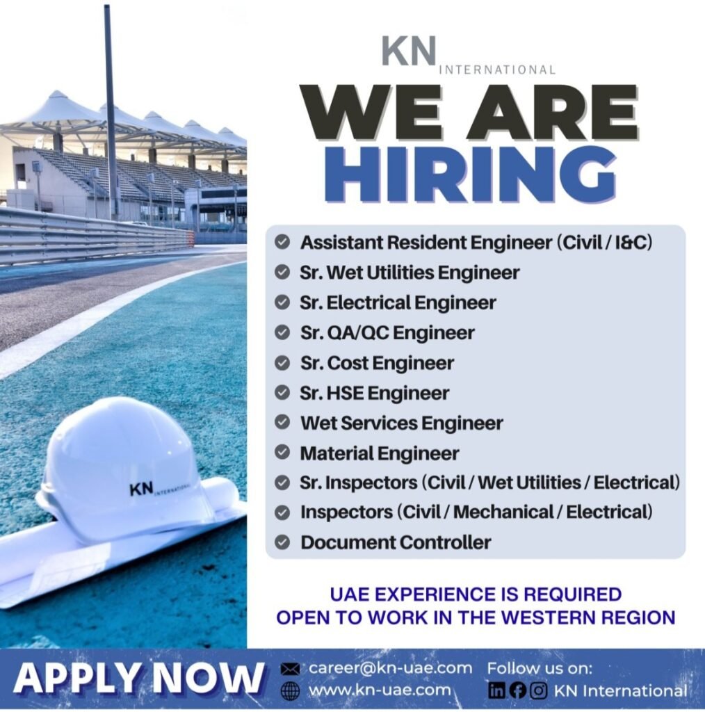 KN International Announces Major Infrastructure Hiring Drive in UAE 2026 1 KN International Announces Major Infrastructure Hiring Drive in UAE 2026