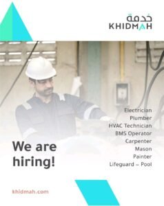Khidmah Open Day Hiring 2026: Walk‑in Interviews for Electrician, Plumber, HVAC & More in Abu Dhabi 1 Khidmah Open Day Hiring 2026: Walk‑in Interviews for Electrician, Plumber, HVAC & More in Abu Dhabi