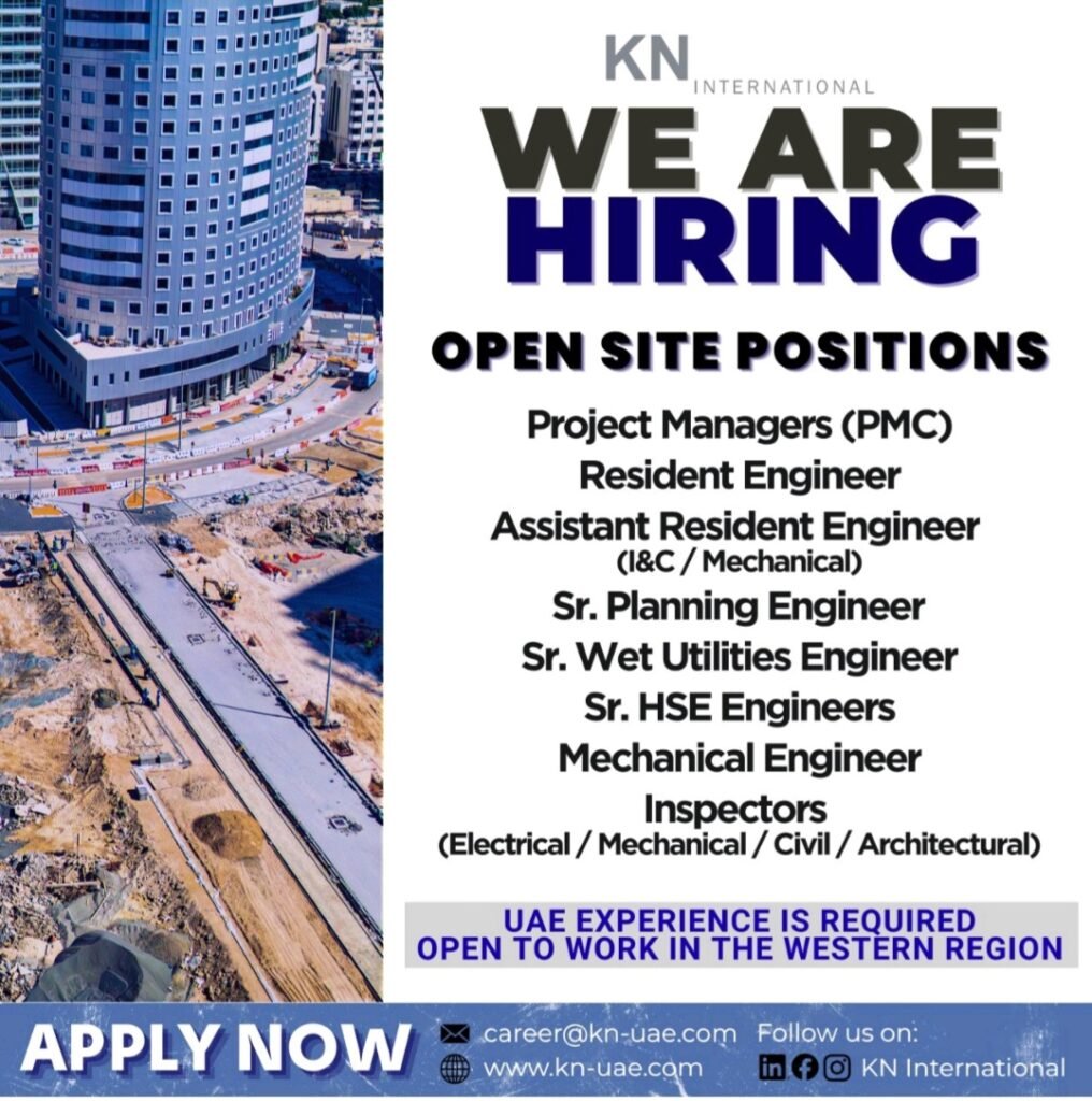 KN International Is Hiring: Open Site Positions in Abu Dhabi’s Western Region 2026 1 KN International Is Hiring: Open Site Positions in Abu Dhabi’s Western Region