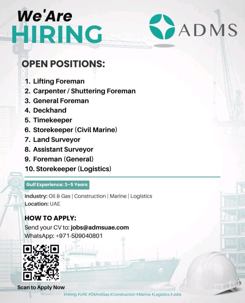 ADMS Careers UAE 2026